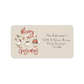 Merry Goosemas Christmas Holiday ラベル (正面)