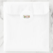 Merry Goosemas Funny Christmas Geese In Costumes  ラウンドシール (バッグ)