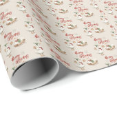 Merry Goosemas | Whimsical Goose Christmas Holiday ラッピングペーパー (ロールコーナー)