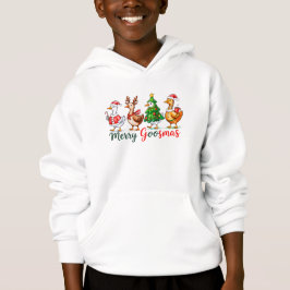 Merry Goosmas Christmas Funny Goose Tri-Blend Shir