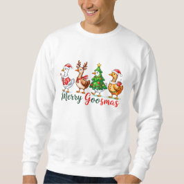 Merry Goosmas Christmas Funny Goose Tri-Blend Shir スウェットシャツ