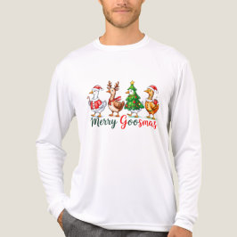 Merry Goosmas Christmas Funny Goose Tri-Blend Shir トライブレンドＴシャツ