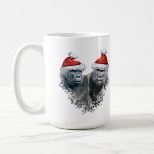 Merry Gorilla Christmas コーヒーマグカップ (左)