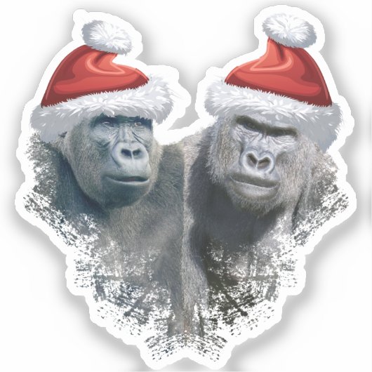 Merry Gorilla Christmas シール (正面)