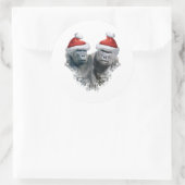 Merry Gorilla Christmas ラウンドシール (バッグ)