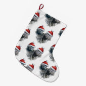 Merry Gorilla Christmas ラージクリスマスストッキング (正面 (吊り時))