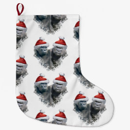 Merry Gorilla Christmas ラージクリスマスストッキング