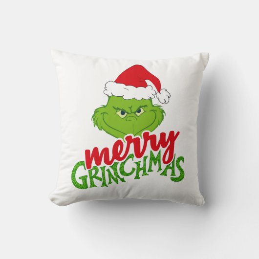 Merry Green Christmas Creature Design クッション (正面)