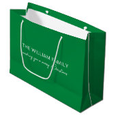 Merry Green Large Gift Bag for Holiday Presents ラージペーパーバッグ (正面アングル)