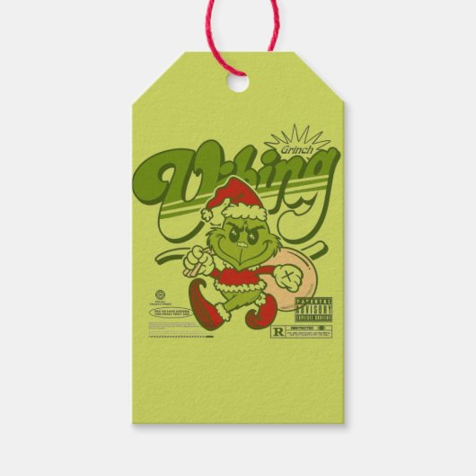 💚 merry grinchmas | Funny Christmas Tee | ギフトタグ (正面)