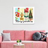 Merry Grinchmas Holiday Collage キャンバスプリント (インサイチュ (リビング))