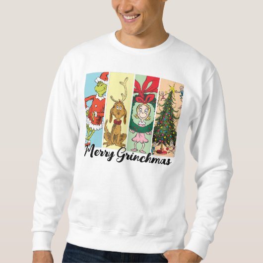 Merry Grinchmas Holiday Collage スウェットシャツ (正面)