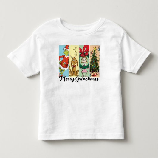 Merry Grinchmas Holiday Collage トドラーTシャツ (正面)
