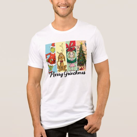 Merry Grinchmas Holiday Collage トライブレンドＴシャツ (正面)