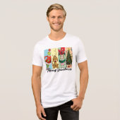Merry Grinchmas Holiday Collage トライブレンドＴシャツ (正面全面)