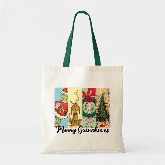 Merry Grinchmas Holiday Collage トートバッグ (正面)