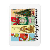 Merry Grinchmas Holiday Collage マグネット (縦)