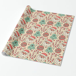 Merry & Groovy Retro Christmas Wrapping Paper ラッピングペーパー