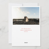 Merry Hand Lettering Wedding Photo シーズンカード (裏面)