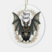 Merry Haunts Gothic Bat Ornament セラミックオーナメント (左)