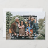 Merry Heart Christmas Script Photo Collage シーズンカード (正面)