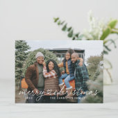Merry Heart Christmas Script Photo Collage シーズンカード (スタンド正面)