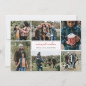 Merry Heart Christmas Script Photo Collage シーズンカード (裏面)