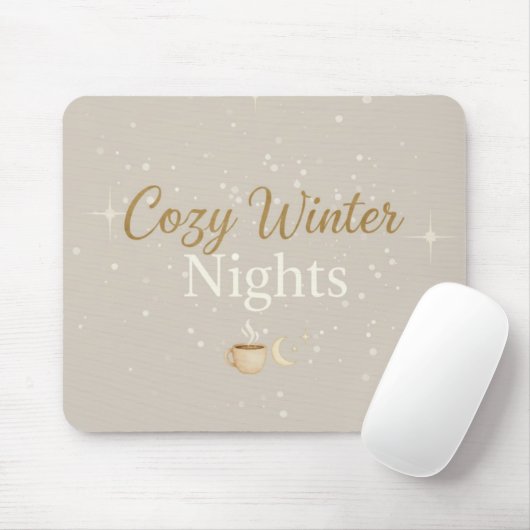 Merry Hearth: Cozy Winter Nights Minimalist Mousep マウスパッド (マウス)