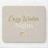 Merry Hearth: Cozy Winter Nights Minimalist Mousep マウスパッド (正面)