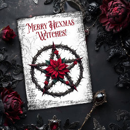 Merry Hexmas Witches Christmas Card サンキューカード