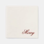 Merry Holidays Paper Napkins スタンダードカクテルナプキン (正面)