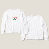 Merry Holly Christmas Long Sleeve Shirt | Classic  (デザイン 正面＆背面)