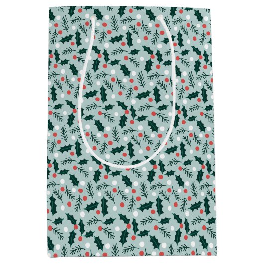 Merry Holly Days ミディアムペーパーバッグ (正面)