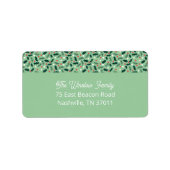 Merry Holly Days Address Label (Green) ラベル (正面)