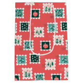 Merry Holly Days Stamps ミディアムペーパーバッグ (裏面)