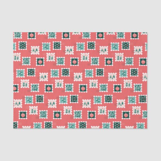 Merry Holly Days Stamps Tissue Paper 薄葉紙 (正面)