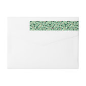 Merry Holly Days Wrap Return Address Label (Green) ラップアラウンドラベル (裏面)