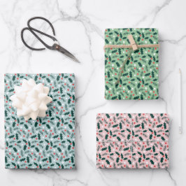 Merry Holly Days Wrapping Paper Sheets ラッピングペーパーシート