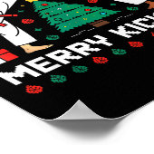 Merry Kickmas Funny Karate Jiu Jitsu Ugly Christma ポスター (角)