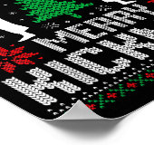 Merry Kickmas Karate Jiu Jitsu Ugly Christmas Xmas ポスター (角)