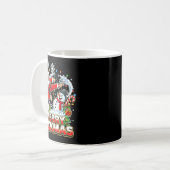 Merry Kickmas Ugly Christmas Jiu Jitsu Funny Santa コーヒーマグカップ (正面左)