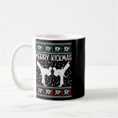 Merry Kickmas Ugly Christmas Karate Jiu Jitsu Mart コーヒーマグカップ (左)