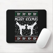 Merry Kickmas Ugly Christmas Karate Jiu Jitsu Mart マウスパッド (マウス)