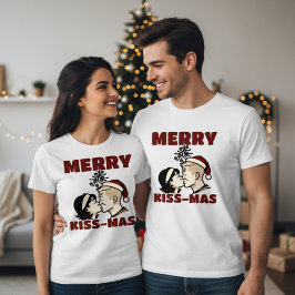 Merry Kiss-Mas Christmas T-shirt Tシャツ