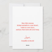 Merry Kissmas Candy Cane Wreath Photo Christmas シーズンカード (裏面)