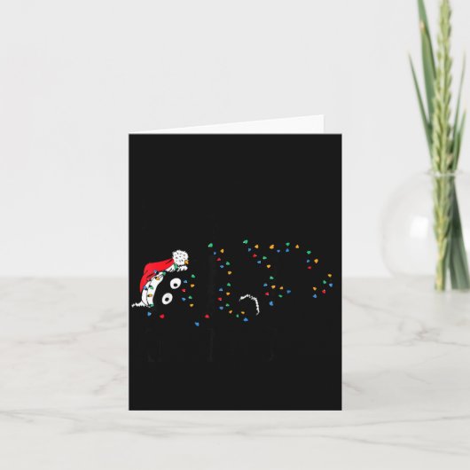 Merry Kissmy Angry Cat Christmas Funny Sarcastic H カード (正面)