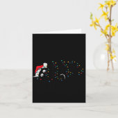 Merry Kissmy Angry Cat Christmas Funny Sarcastic H カード (黄色い花)