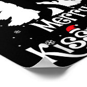 Merry Kissmy Funny Bigfoot Yeti Sasquatch Christma ポスター (角)