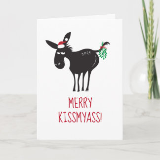 Merry KissMyAss! Donkey with Mistletoe シーズンカード