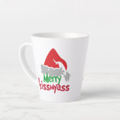 Merry Kissmyass Funny Christmas Latte Mug カフェラテマグ (左アングル)